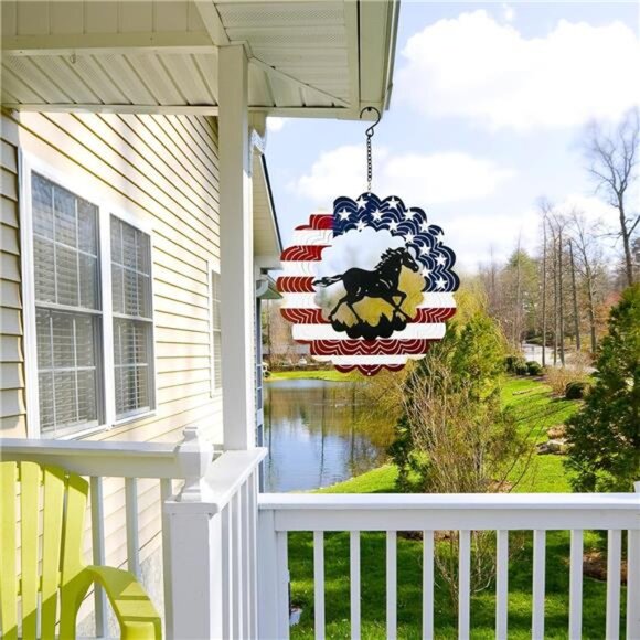 Horse Metal Wind Spinners - Ideal Horse Gifts for Men Women - Picture 4 of 7